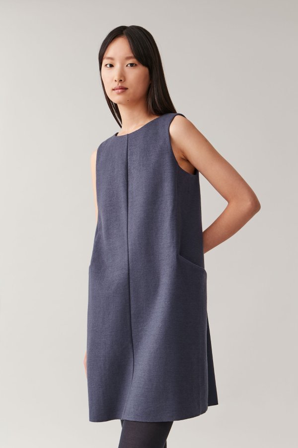 WOOL-MIX DRESS WITH POCKETS
