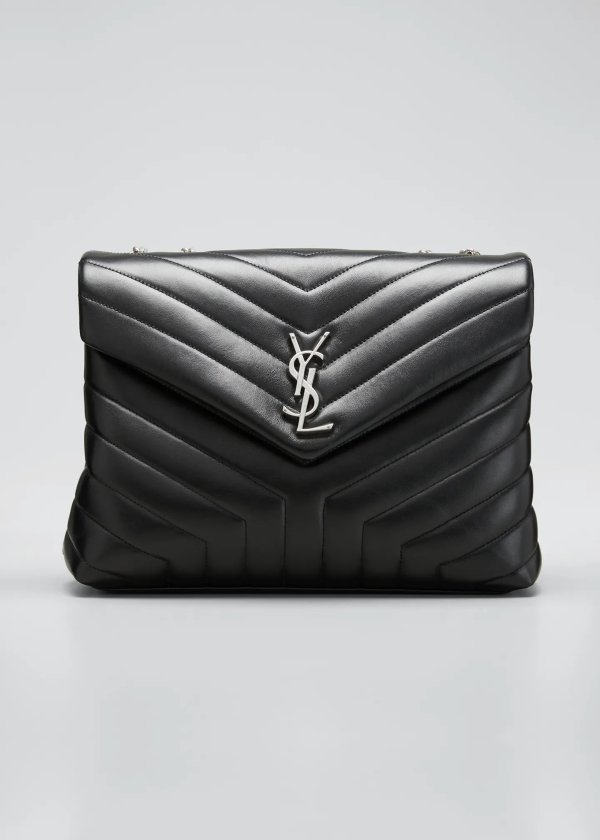 Loulou Medium YSL Matelasse Calfskin Flap-Top Shoulder Bag