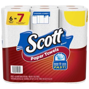 Scott 厨房纸巾6卷/卫生纸12卷促销