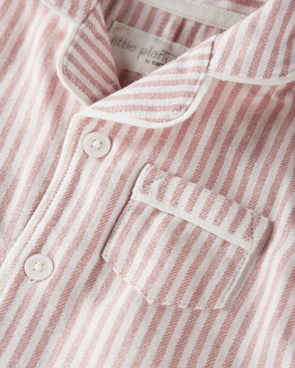 Baby 1-Piece Organic Cotton Coat Style Pajamas