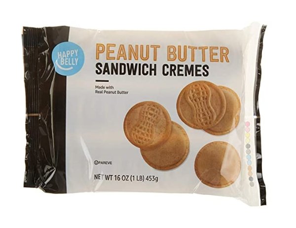 Amazon Brand - Happy Belly Peanut Butter Sandwich Creme Cookies, 16 oz