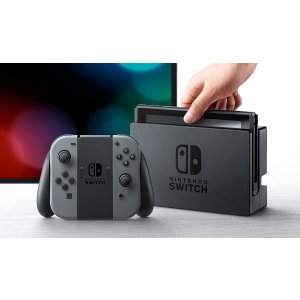 Nintendo Switch with Gray Joy-Con + 2 selected Accessories