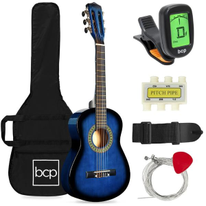 Kids Acoustic Guitar Beginner Starter Kit with Carrying Case - 30in (Comes in 5 colors)