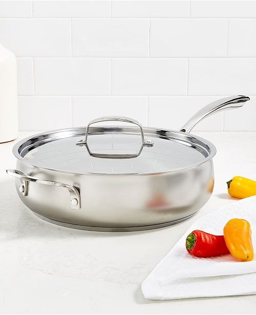 Stainless Steel Sand-Blasted 5-Qt. Saute Pan, Created for Macy's