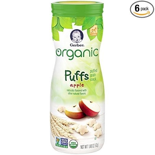 Organic Puffs Cereal Snack, Apple, Naturally Flavored with Other Natural Flavors, 1.48 Ounce, 6 Count
