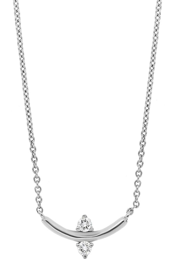 18K White Gold Diamond Necklace - 0.5 ctw