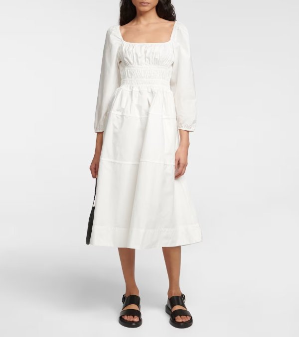 White Label cotton poplin midi dress