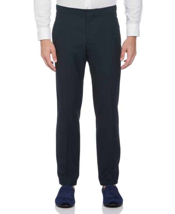 Slim Fit Stretch Textured Tuxedo Pant