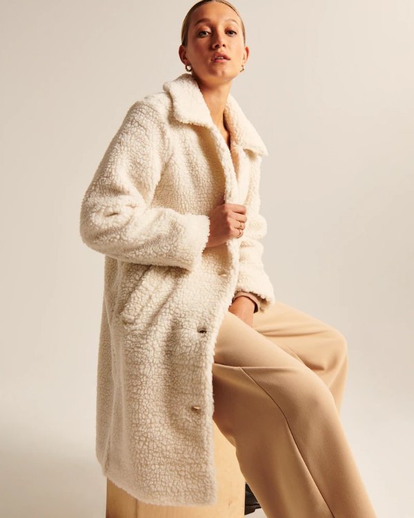 Women's Sherpa Mod Coat | Women's Up To 50% Off Select Styles | Abercrombie.com