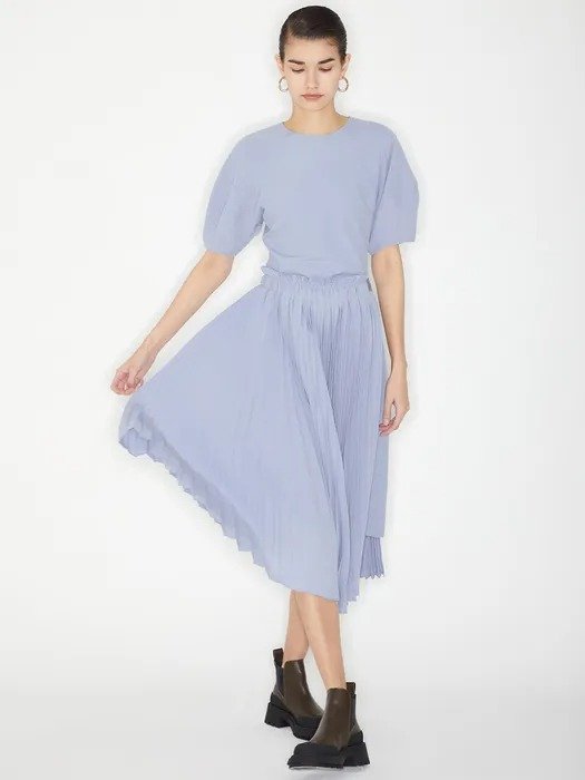 Detachable Pleated Dress_Blue