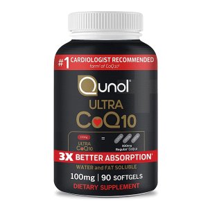 Qunol CoQ10 100mg Softgels Ultra 3X Better Absorption Coenzyme Q10 Supplements 90 Count