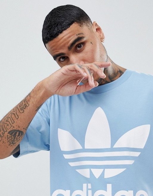 adidas Originals adicolor Oversized T-Shirt In Boxy Fit In Blue