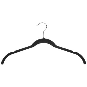 AmazonBasics 天鹅绒 衣架，黑色 – 50支装