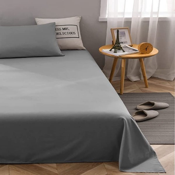 Coolzee Bed Sheet Set Twin Size 3 Piece 16" Deep Pocket High Thread Count 100% Brushed Microfiber Sheet - Luxury Hotel Bedding - Super Soft - Wrinkle, Fade, Stain Resistant - Easy Care (Twin Grey)