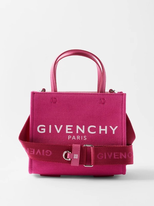 G-Tote mini logo-print cotton-canvas tote bag | Givenchy