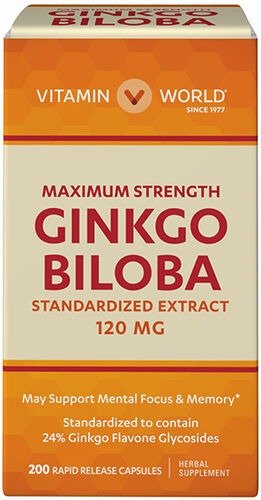 Ginkgo Biloba Vitamin | Standardized - Ginkgo Biloba 120mg | Vitamin World