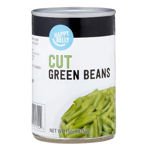 Amazon Brand - Happy Belly Cut Green Beans, 15 Ounce