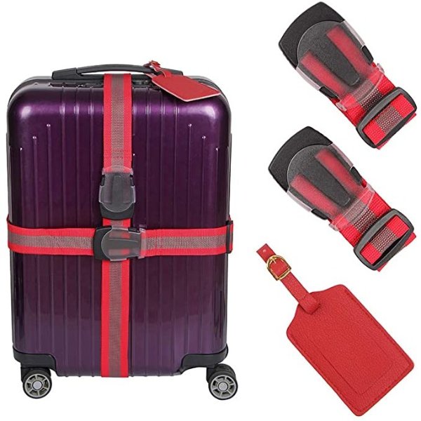 Vigorport Luggage Straps Suitcase Belt TSA Approved With Adjustable Quick-release Buckle