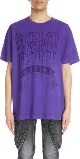 Oversize Embroidered Logo Graphic Tee