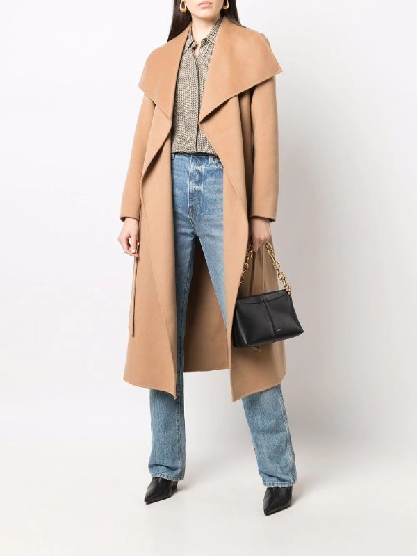 felted-wool belted coat