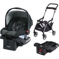 SnugRide Click Connect 30 Infant Car Seat, Choose Your Pattern, WITH SnugRider Stroller Frame & Extra Car Seat Base