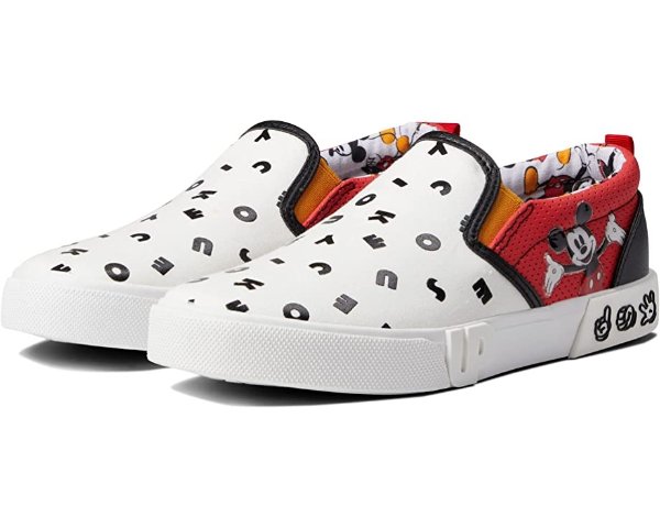 Ground Up Mickey Mouse Letter Slip-On (Little Kid/Big Kid)