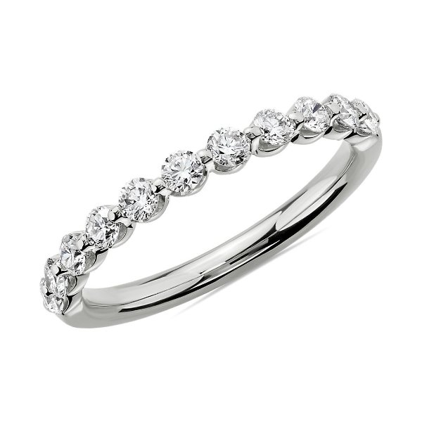 Floating Diamond Wedding Ring in Platinum (1/2 ct. tw.) | Blue Nile