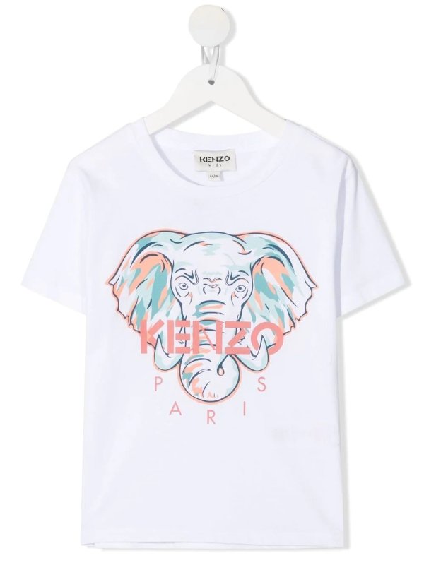 elephant-print organic cotton T-shirt