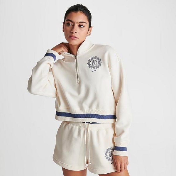 Women's Nike Sportswear Phoenix Fleece Oversized Half-Zip Cropped Sweatshirt