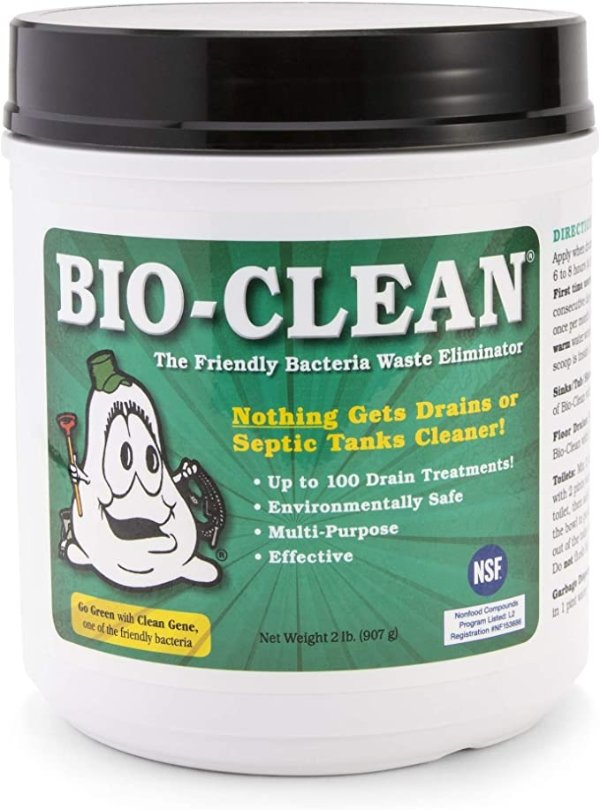 -Clean Drain Septic 2# Can Cleans Drains- Septic Tanks - Grease Traps All Natural and 100% Guaranteed No Caustic Chemicals! Removes fats Oil and Grease, Completely Cleans Your System.