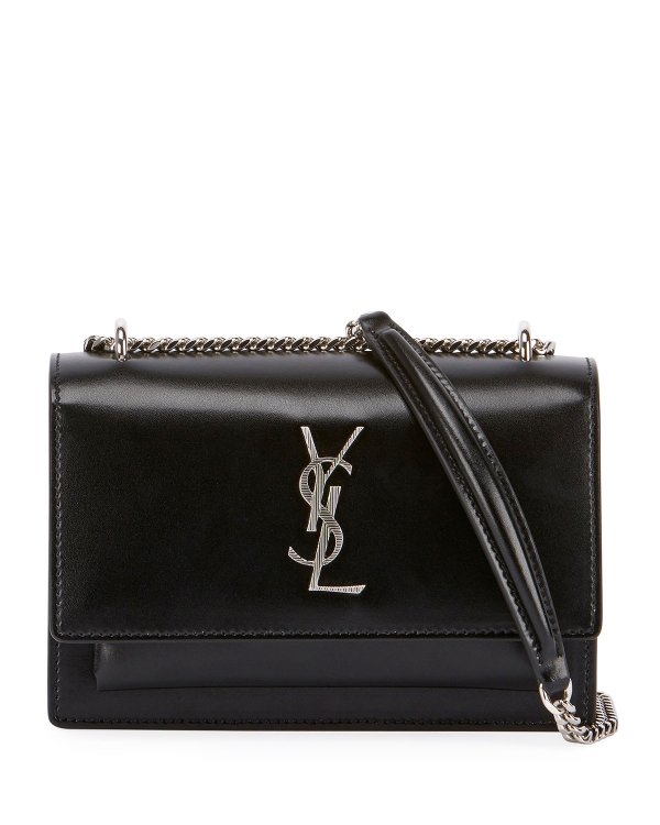 Sunset Monogram YSL Small Calf Leather Wallet on Chain