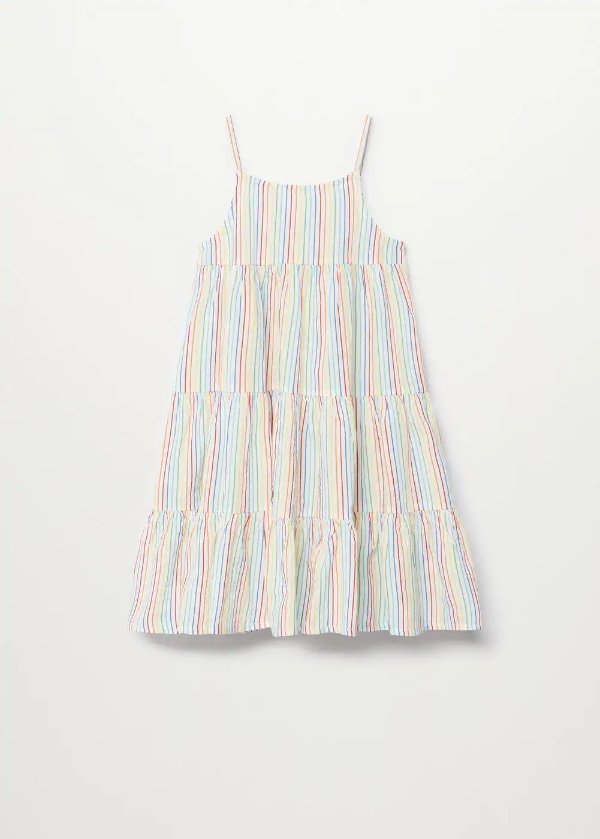 Striped cotton-blend dress - Girls | OUTLET USA
