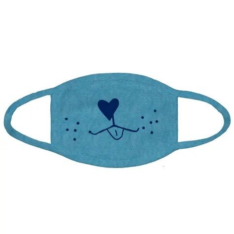 Heart Dog Graphic Blue Cloth Face Mask | Petco
