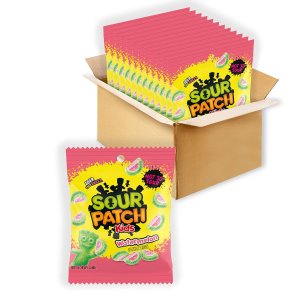 SOUR PATCH KIDS Watermelon Soft & Chewy Candy, 12-3.6 oz Bags
