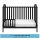 Monterey 3-in-1 Convertible Crib, Black Easily Converts to Toddler Bed & Day Bed, 3-Position Adjustable Height Mattress