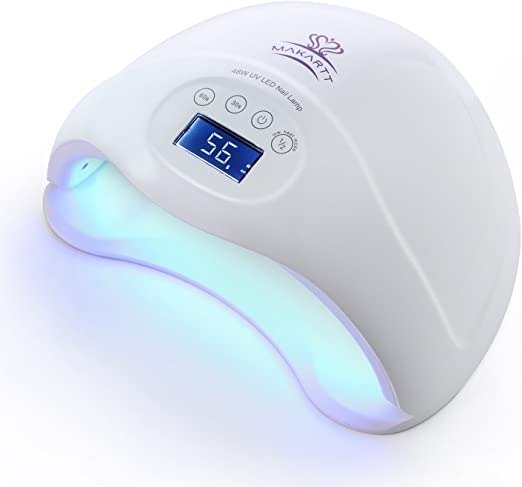 48W Fast Dry Nail Lamp with 3 Timer Setting Gel Nail Polish Dryer for Both Hands and Feet Nail Art Curing Light Professional for Salon or Nail Lovers C-07