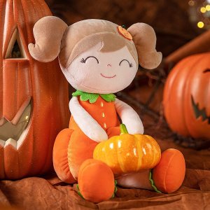 Gloveleya Soft Doll Pumpkin Dolls Plush Girl Toys Orange 14 inches