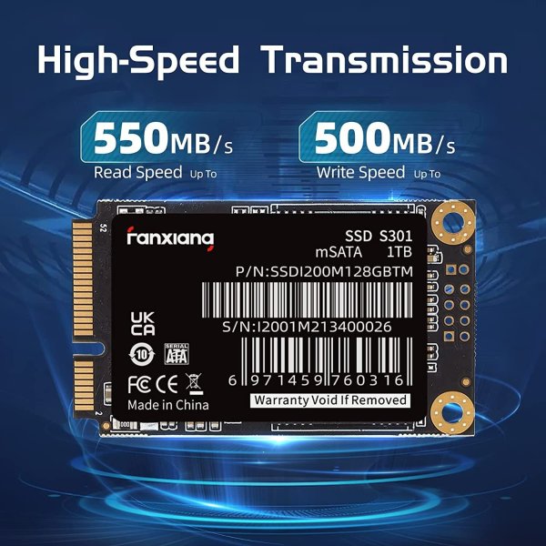 256GB mSATA SSD Solid State Drive 6Gb/s For PC/Laptop 500MB/S
