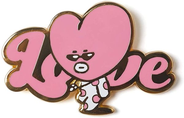 Official Merchandise by Line Friends - Character Music Metal Fashion Badge