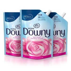 Downy Ultra April Fresh Liquid Fabric Conditioner Smart Pouch, Fabric Softener - 48 Oz. Pouches, 3 Pack @ Amazon