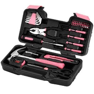 VonHaus Pink 39-Piece Tool Set