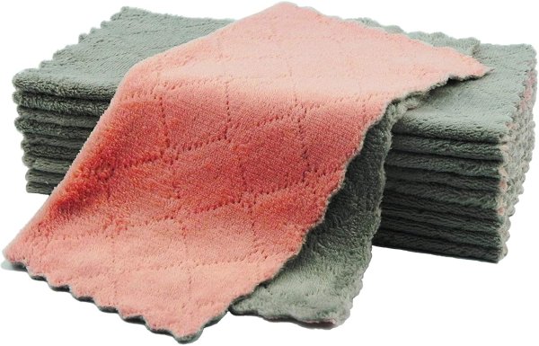 Loophee Microfiber Cleaning Cloth, Super Soft Dish Towels, 11"x12", 10 Pack