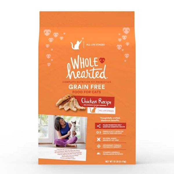 Grain Free Chicken Formula Dry Cat Food, 12 lb