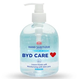 BYD Care Moisturizing Hand Sanitizer, Fragrance-Free, 16.9 Oz Pump Bottle