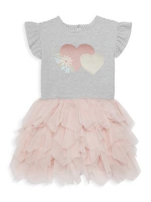 Baby Girl's 2-Piece Heart Top & Tulle Skirt Set