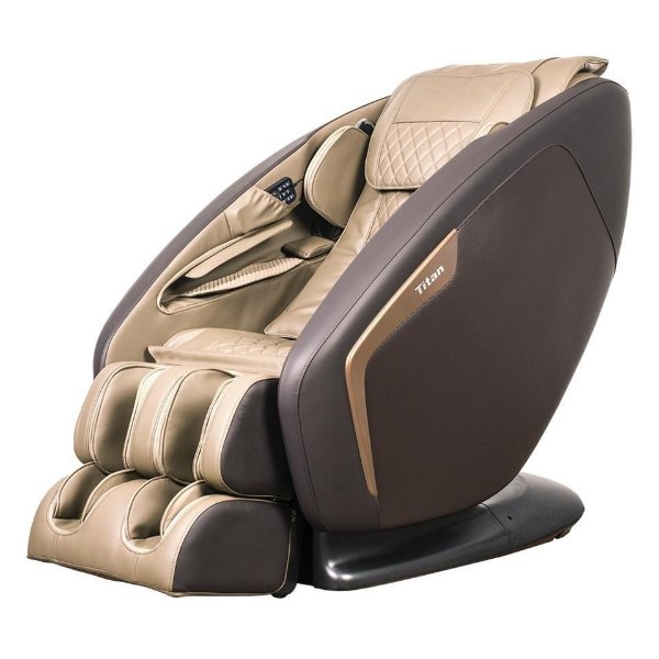 Titan Pro Ace II 3D Massage Chair w&#47; 3 Stage Zero Gravity, L-Track, Upgraded Foot Rollers, Heat, Bluetooth Speakers, Full Body Air Compression Massage - Brown - Newegg.com