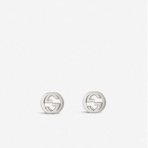 Interlocking G sterling silver earrings
