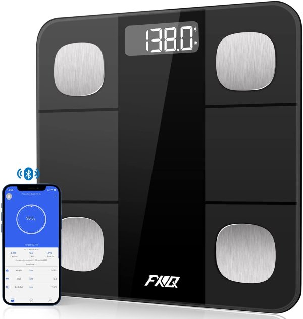 FXQ Body Fat Scale, Digital Scale for Body Weight, Bluetooth Bathroom Scale