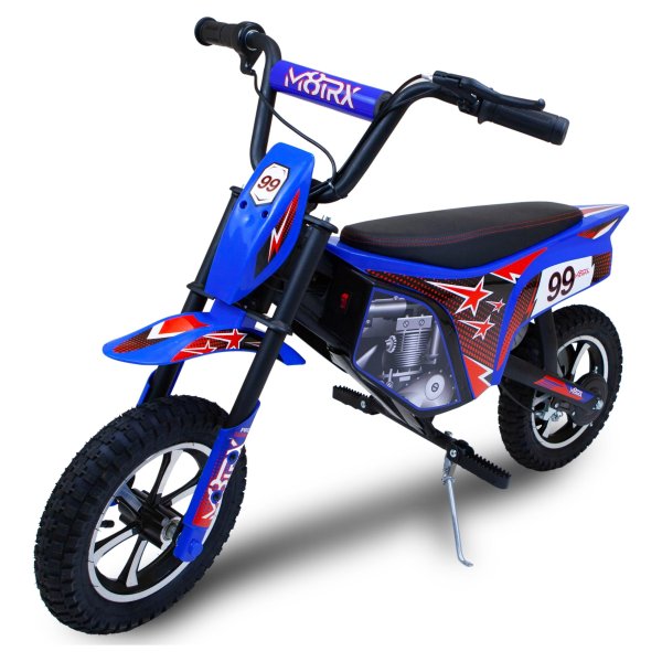 Blue 24V Electric Dirt Bike, Ride on Toy Motorcycle for Kids and Teens