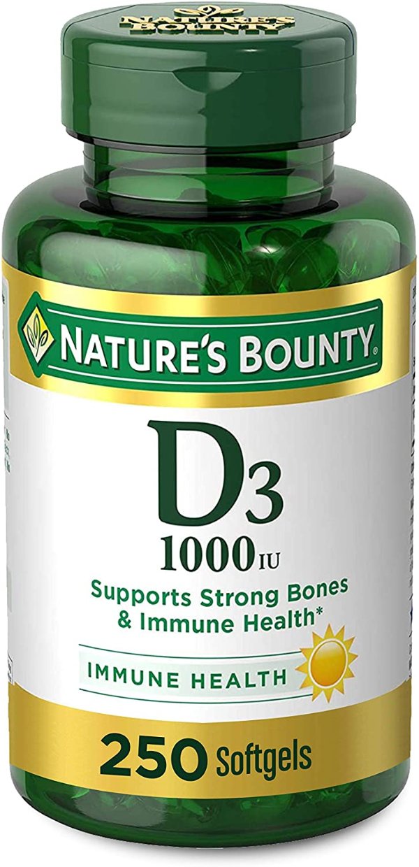 Vitamin D for immune support 1000IU, 250 Softgels